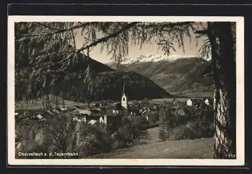 AK Obervellach a. d. Tauernbahn, Gesamtansicht vom Wald aus