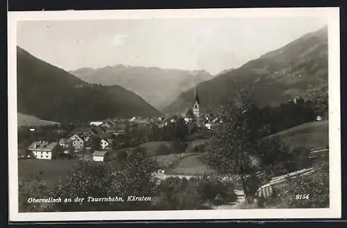 AK Obervellach an der Tauernbahn, Teilansicht mit Kirche