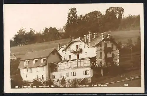 AK St. Corona am Wechsel, Hotel Wien, Inh. K. Puzan