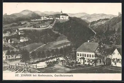 AK St. Johann bei Herberstein, Teilansicht mit Kirche