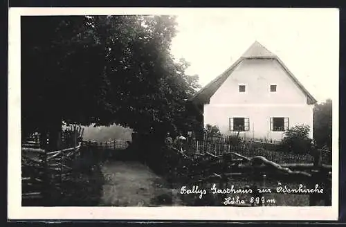 AK Kirchberg am Wechsel, Franz Fallys Gasthaus zur Ödenkirche