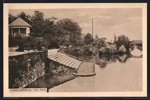 AK Raffelberg / Mülheim, Partie am Teich