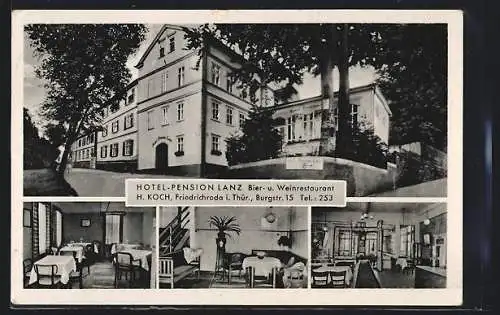 AK Friedrichroda, Hotel-Pension Lanz, Inh. H. Koch, Burgstr. 15
