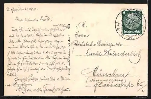 AK Diessen am Ammersee, Ortsansicht mit der Kirche vom Wasser aus