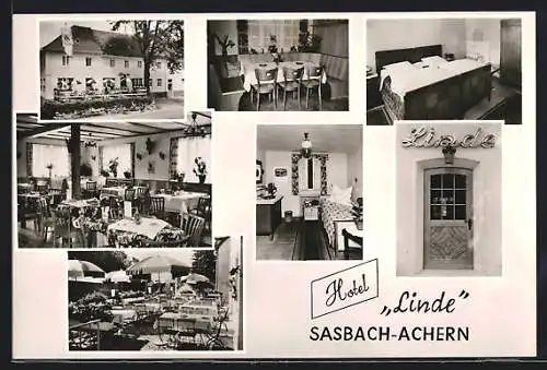 AK Sasbach-Achern, Innenansicht von Hotel Linde
