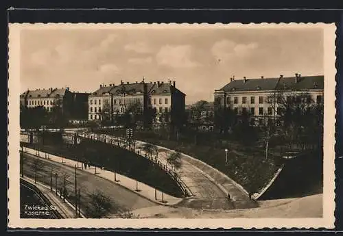 AK Zwickau i. Sa., Blick auf die Kaserne