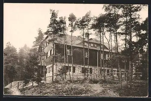 AK Schöna /Sächsische Schweiz, Naturfreundehaus am Zirkelstein