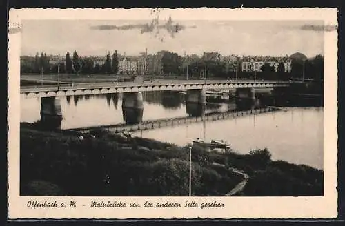 AK Offenbach / Main, Blick auf die Mainbrücke