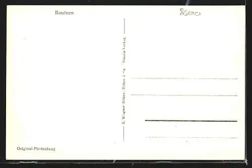 AK Bautzen, Teilansicht mit Kirche