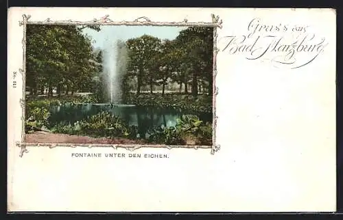 AK Bad Harzburg, Fontaine unter den Eichen