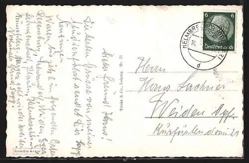 AK Hof, Partie an der Saale