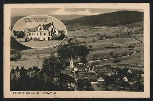 AK Beedenkirchen im Odenwald, Gasthof zum Felsenmeer, Ortsansicht