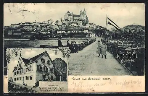 AK Breisach, Gasthaus zum silbernen Turm, Ortsansicht