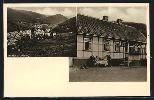 AK Wieda /Südharz, Gasthaus, Totalansicht