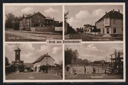 AK Stotternheim, Gasthof zum Deutschen Haus, Saline, Strasse