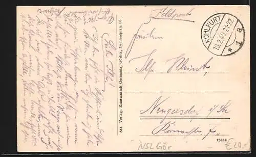 AK Kohlfurt, Strassenpartie mit Wohnhäusern