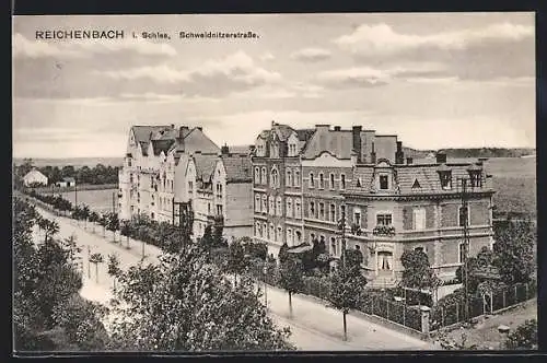AK Reichenbach i. Schles., In der Schweidnitzerstrasse