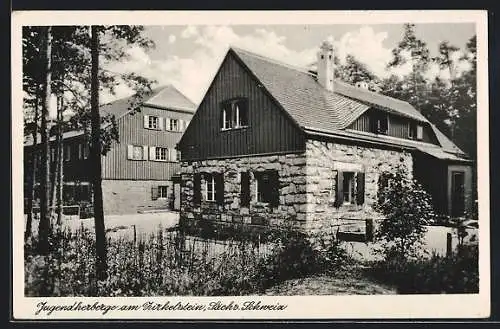 AK Schöna / Sächs. Schweiz, Grenzland-Jugendherberge am Zirkelstein