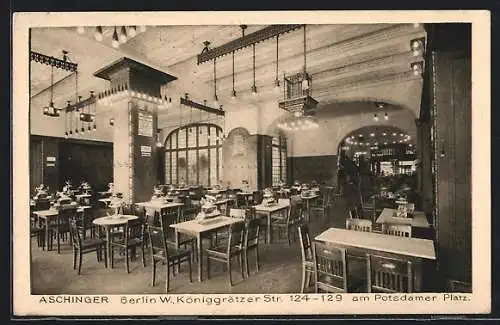 AK Berlin, Gasthaus Aschinger, Königsgrätzer Strasse 124-129, Innenansicht