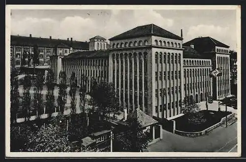 AK Freiberg /Sachsen, Ortsansicht mit Kaserne