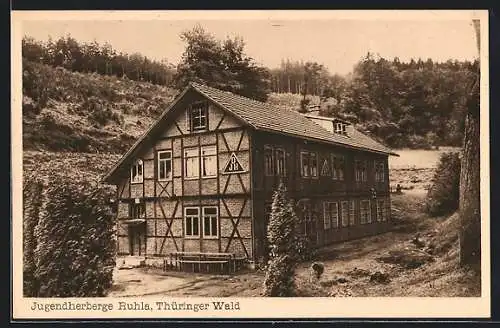 AK Ruhla /Th., Jugendherberge mit Umgebung