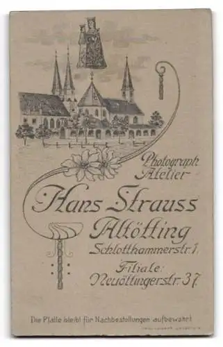 Fotografie Hans Strauss, Altötting, Schlotthammerstr. 1, Neuöttingerstr. 37, Elegant gekleideter Herr mit Oberlippenbart