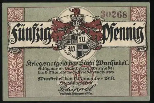 Notgeld Wunsiedel 1918, 50 Pfennig, Klosterruine