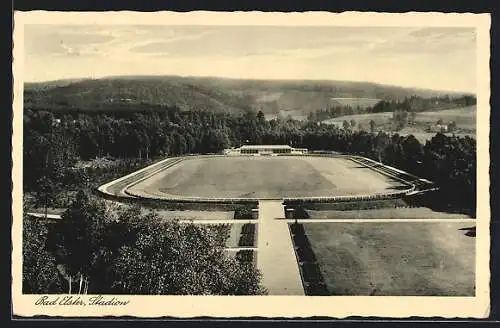 AK Bad Elster, Stadion aus der Vogelschau