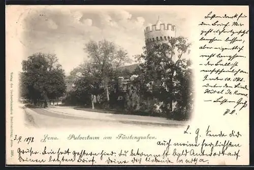 AK Jena, Pulverturm am Fürstengraben