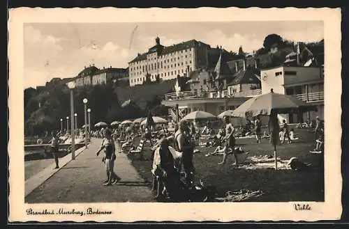 AK Meersburg, Partie im Strandbad am Bodensee