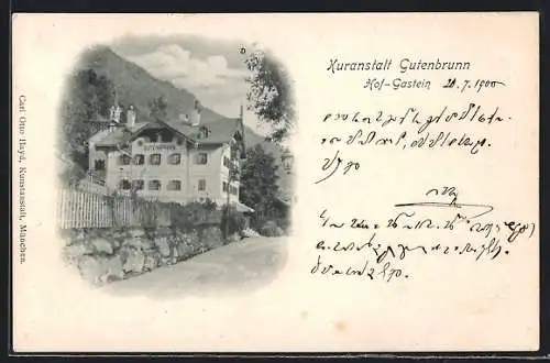 AK Bad Hofgastein, Die Kuranstalt Gutenbrunn