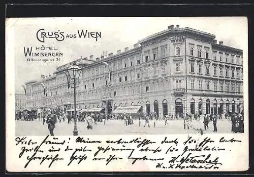 AK Wien, Hotel Wimberger, Neubaugürtel 34