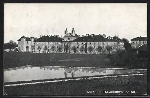 AK Salzburg, Panoramablick auf das St. Johanns-Spital