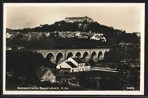 AK Neulengbach, Ortsansicht aus der Vogelschau