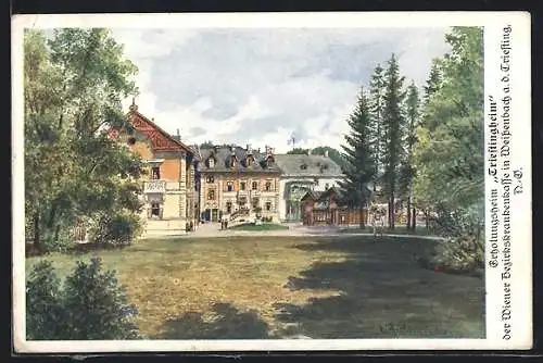 Künstler-AK Weissenbach a. d. Triesting, Erholungsheim Triestingheim der Wiener Bezirkskrankenkasse