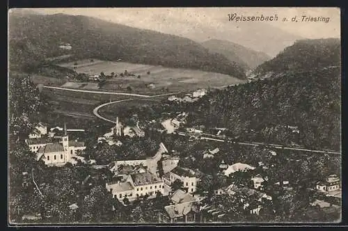 AK Weissenbach a. d. Triesting, Ortsansicht aus der Vogelschau