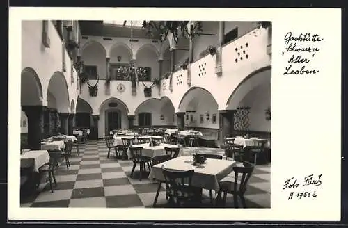 AK Leoben, Gaststätte Schwarzer Adler, Speisesaal