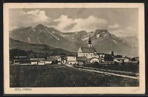 AK Söll /Tirol, Teilansicht mit Kirche