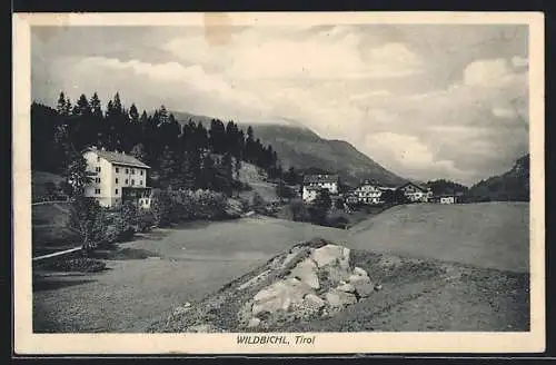 AK Wildbichl /Tirol, Ortspartie mit Bergen