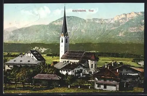 AK Kirchbichl /Tirol, Ortspartie mit Kirche