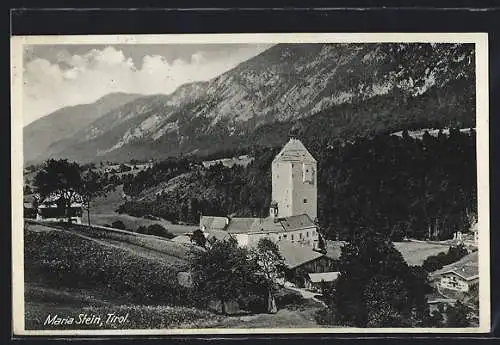 AK Mariastein /Tirol, Ortspartie mit Kirche
