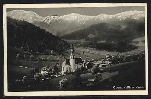 AK Oberau /Wildschönau, Panorama mit Kirche