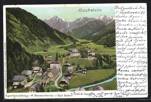 Lithographie Böckstein /Pongau, Gesamtansicht