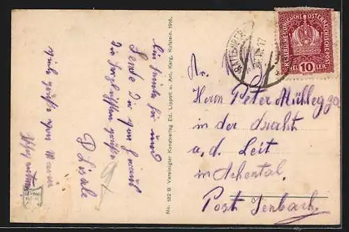 AK Kufstein, Totalansicht aus der Vogelschau, Tiroler Bua