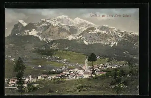 AK Cortina, Ortsansicht gegen den Monte Tofana