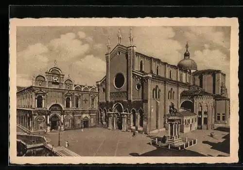 AK Venezia, La Chiesa dei SS. Giovanni e Paolo, Monumento a Colleoni