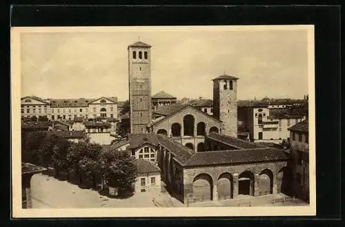 AK Milano, Basilica di S. Ambrogio, Strassenbahn