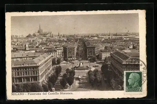 AK Milano, Panorama dal Castello Sforzesco