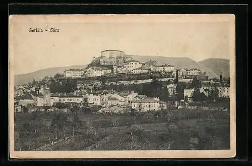 AK Gorizia, Panoramablick auf den Ort