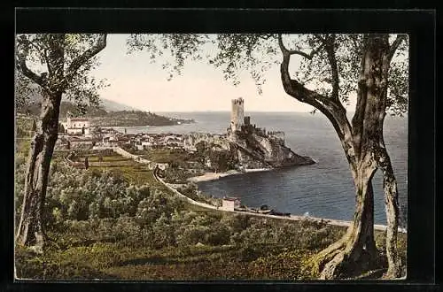 AK Malcesine, Teilansicht am Gardasee